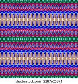 Abstract seamless pattern with ethnic aztec ornament. Boho design. Aztec pattern. Folk stylized print template for paper and fabric. Summer fashion.