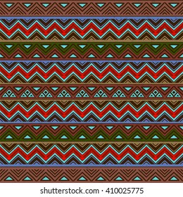 Abstract seamless pattern with ethnic aztec ornament. Boho chic style wallpaper. Aztec pattern. Tribal design. Aztec print.