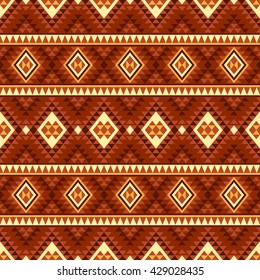 Abstract seamless pattern with ethnic aztec motives. Boho design. Tribal pattern. Folk stylized print template for textile and paper. Summer fashion.