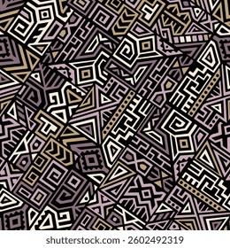 Abstract seamless pattern with an ethnic background in African style - ideal for textiles, banners, wallpapers, and wrapping.