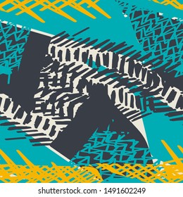 Abstract seamless pattern. Ethnic motif.