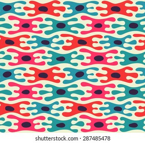 Abstract seamless pattern. Ethnic motif. Colorful organic shapes