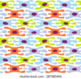 Abstract seamless pattern. Ethnic motif. Colorful organic shapes