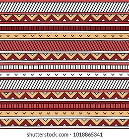 Abstract seamless pattern with ethnic motives.Geometric vector seamless pattern. Hand drawn abstract background.