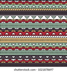 Abstract seamless pattern with ethnic motives.Geometric vector seamless pattern. Hand drawn abstract background.