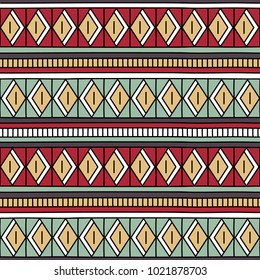 Abstract seamless pattern with ethnic motives.Geometric vector seamless pattern. Hand drawn abstract background.