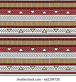 Abstract seamless pattern with ethnic motives.Geometric vector seamless pattern. Hand drawn abstract background.