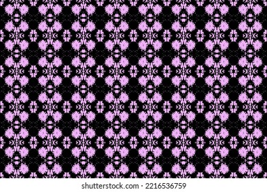 Abstract seamless pattern, Seamless ethnic oriental pattern traditional, design for interior,wallpaper,fabric,curtain,carpet,clothing,Batik,background , Seamless  illustration, Embroidery style.
