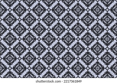 Resumen de patrón sin fisuras, Patrón oriental étnico sin soldadura tradicional, diseño para el interior, papel de pared, tela, cortina, alfombra, ropa, Batik, fondo, ilustración sin costura, estilo bordado.