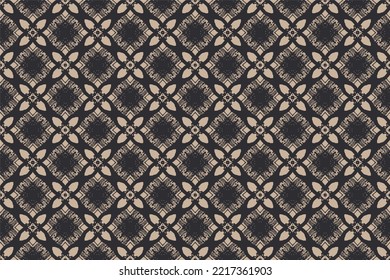 Abstract seamless pattern, Seamless ethnic oriental pattern traditional, design for interior,wallpaper,fabric,curtain,carpet,clothing,Batik,background , Seamless  illustration, Embroidery style.