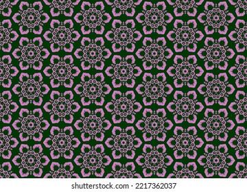 Abstract seamless pattern, Seamless ethnic oriental pattern traditional, design for interior,wallpaper,fabric,curtain,carpet,clothing,Batik,background , Seamless  illustration, Embroidery style.