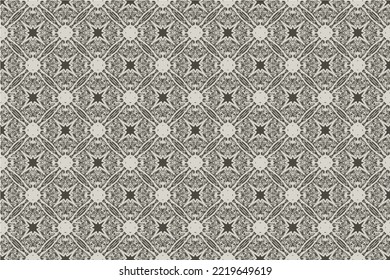 Abstrakte nahtlose Muster, Nahtlose ethnisch-orientalische Muster traditionell, Design für die Inneneinrichtung, Tapeten, Stoffe, Vorhang, Teppich, Kleidung, Batik, Hintergrund, Nahtlose Illustration, Stickereistil.