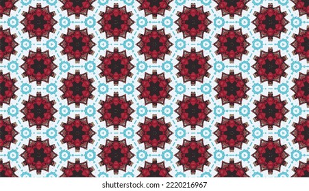 Abstract seamless pattern, Seamless ethnic oriental pattern traditional, design for interior,wallpaper,fabric,curtain,carpet,clothing,Batik,background , Seamless  illustration, Embroidery style.