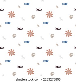 abstract seamless pattern with ethnic ornament 