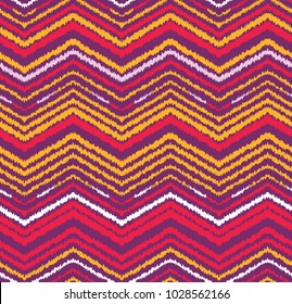 Abstract seamless pattern in ethnic style. Warm fabric.