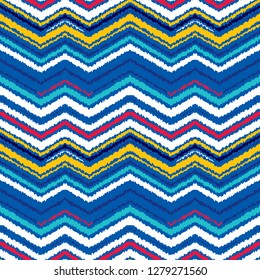 Abstract seamless pattern in ethnic style. Warm fabric.