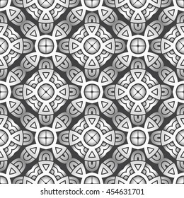 Abstract seamless pattern in ethnic style. Vector illustration.