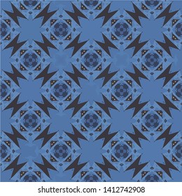 Abstract seamless pattern in ethnic traditional style. Abstract vintage pattern with decorative pattern oriental style