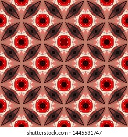 Abstract seamless pattern in ethnic traditional style. Abstract vintage pattern with decorative pattern oriental style