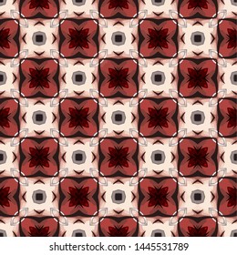 Abstract seamless pattern in ethnic traditional style. Abstract vintage pattern with decorative pattern oriental style