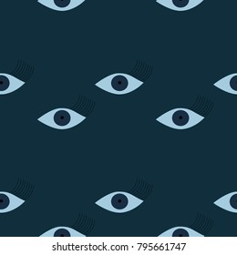 Abstract seamless pattern. Eyes.