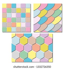 Abstract seamless pattern for the fabric of the colored circles. Vector