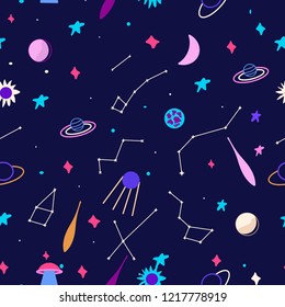 Abstract seamless pattern for fabric, interior design, gift wrapping, business card.