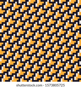 Abstract seamless pattern, fabric textures, black and white pattern, pixel art vector monochrome illustration. Design for web and mobile app.