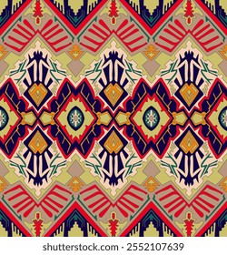 Abstract seamless pattern for fabric, wallpaper, ethnic tribal.