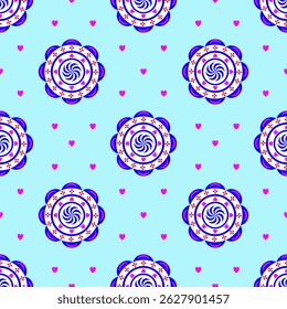 abstract seamless pattern Fabric pattern wallpaper pink blue light blue
