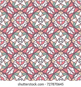 Abstract seamless pattern of facets or triangles. Broken lines and shapes.