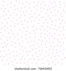Abstract seamless pattern with falling confetti on white background. Vector illustration, template.