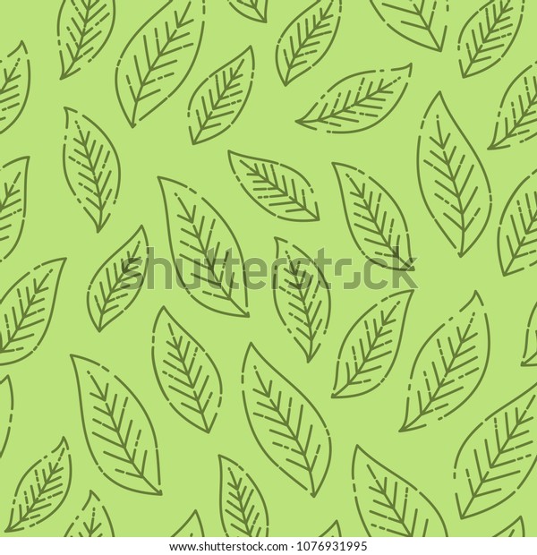 Abstract Seamless Pattern Falling Leaves Simple Stock Vector (Royalty ...