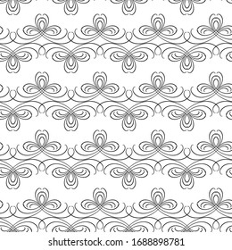 Abstract seamless pattern. Fashion graphic design. Modern stylish texture. Monochrome template for prints, textiles, wrapping, wallpaper, card, banner, business, etc. Vector illustration.