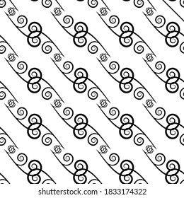 Abstract seamless pattern. Fashion graphic design. Modern stylish texture. Monochrome template for prints, textiles, wrapping, wallpaper, card, banner, business, etc. Vector illustration