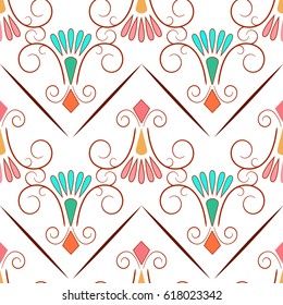 Abstract seamless pattern. Fashion graphic background design. Modern stylish abstract texture. Colorful template for prints, textiles, wrapping, wallpaper, website etc. Vector illustration