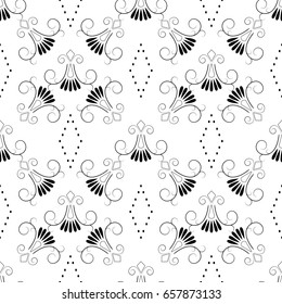 Abstract seamless pattern. Fashion graphic background design. Modern stylish abstract texture. Design monochrome template for prints, textiles, wrapping, wallpaper, website etc. Vector illustration