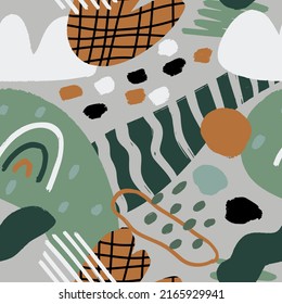 Resumen de un patrón impecable. Patrón de moda para papel pintado y textiles. Ilustración dibujada a mano.