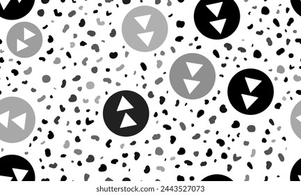 Abstract seamless pattern with fast forward symbols. Creative leopard backdrop. Vector illustration on white background
