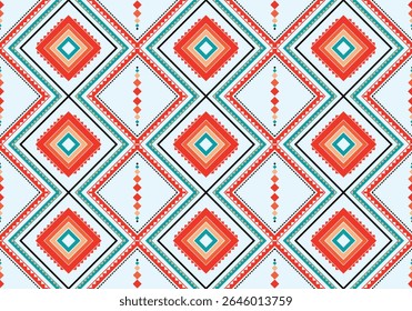 Abstract Seamless Pattern Featuring Diamond Shapes And Small Triangles