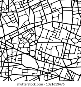Abstract seamless pattern of a fictional city map