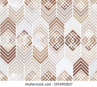 Abstract seamless pattern with figures and white lines. Stock vector illustration