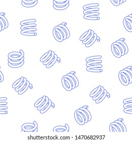 abstract seamless pattern with floating contour springs on a white background