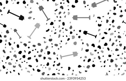 Abstract seamless pattern with floor lamp symbols. Creative leopard backdrop. Vector illustration on white background