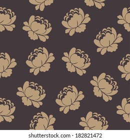 Abstract seamless pattern with floral background. Vector illustration