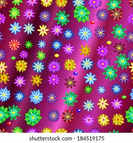 Abstract Seamless pattern with floral background