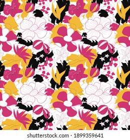 abstract seamless pattern. Floral background