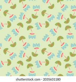  Abstract seamless pattern. Floral background. Ethnic Fabric with multi colored flowers and leaves, boho style
