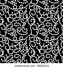 abstract seamless pattern with floral curl branches