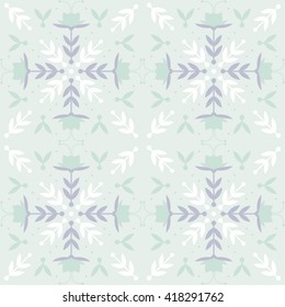 Abstract seamless pattern with floral elements can be used for design fabric, greeting cards, covers, linen, tile and more creative designs.